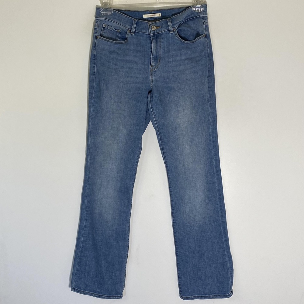 Levi's Jeans Womens 8 Blue Classic Boot Bootcut Stretch Mid Rise‎ Denim Pockets